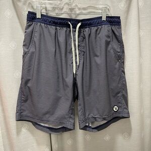 Navy Striped Swim Shorts